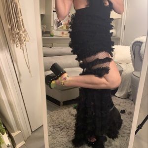 Stunning Black Lace mini with Maxi lace